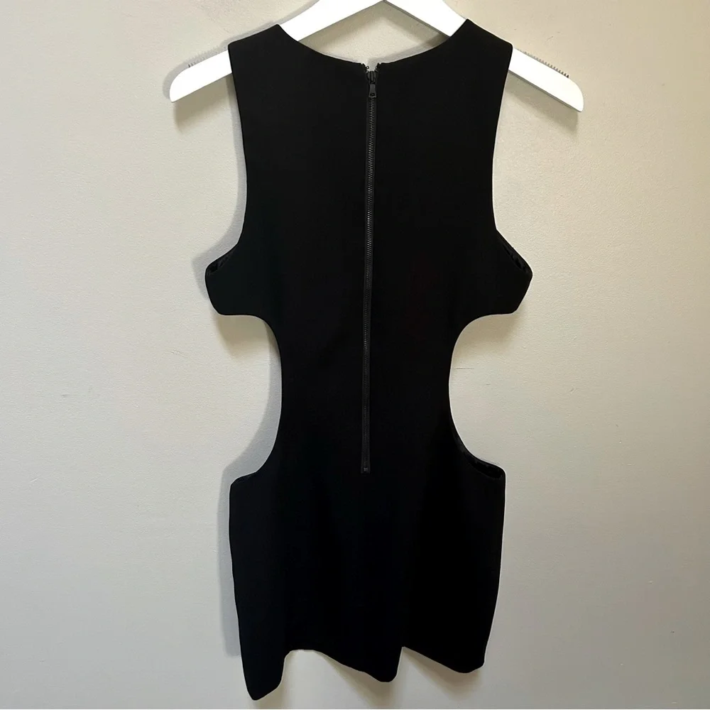 Alice + Olivia ~ Black Cut Out Sleeveless Silk-Lined Short Dress in Small